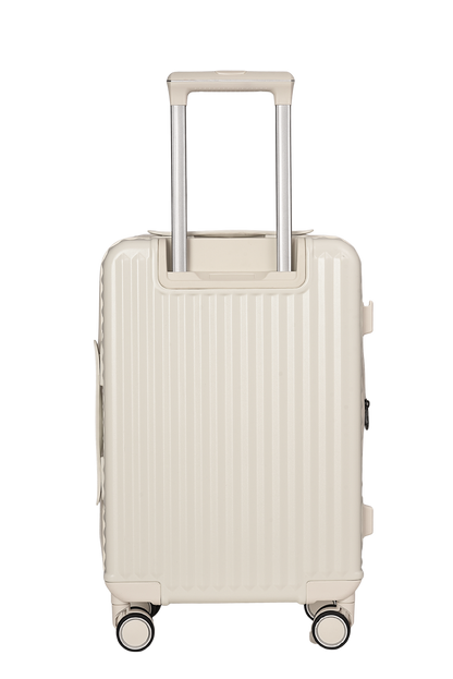 LUGGIT SFO 2.0 Premium Trolley Bag ,SmartView Wide Opening Design,TSA Lock, Polycarbonate Hard Shell, Cream White (Copy)