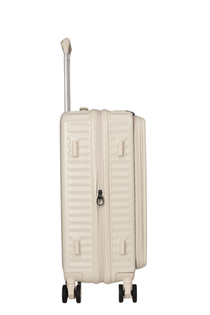 LUGGIT SFO 2.0 Premium Trolley Bag ,SmartView Wide Opening Design,TSA Lock, Polycarbonate Hard Shell, Cream White (Copy)