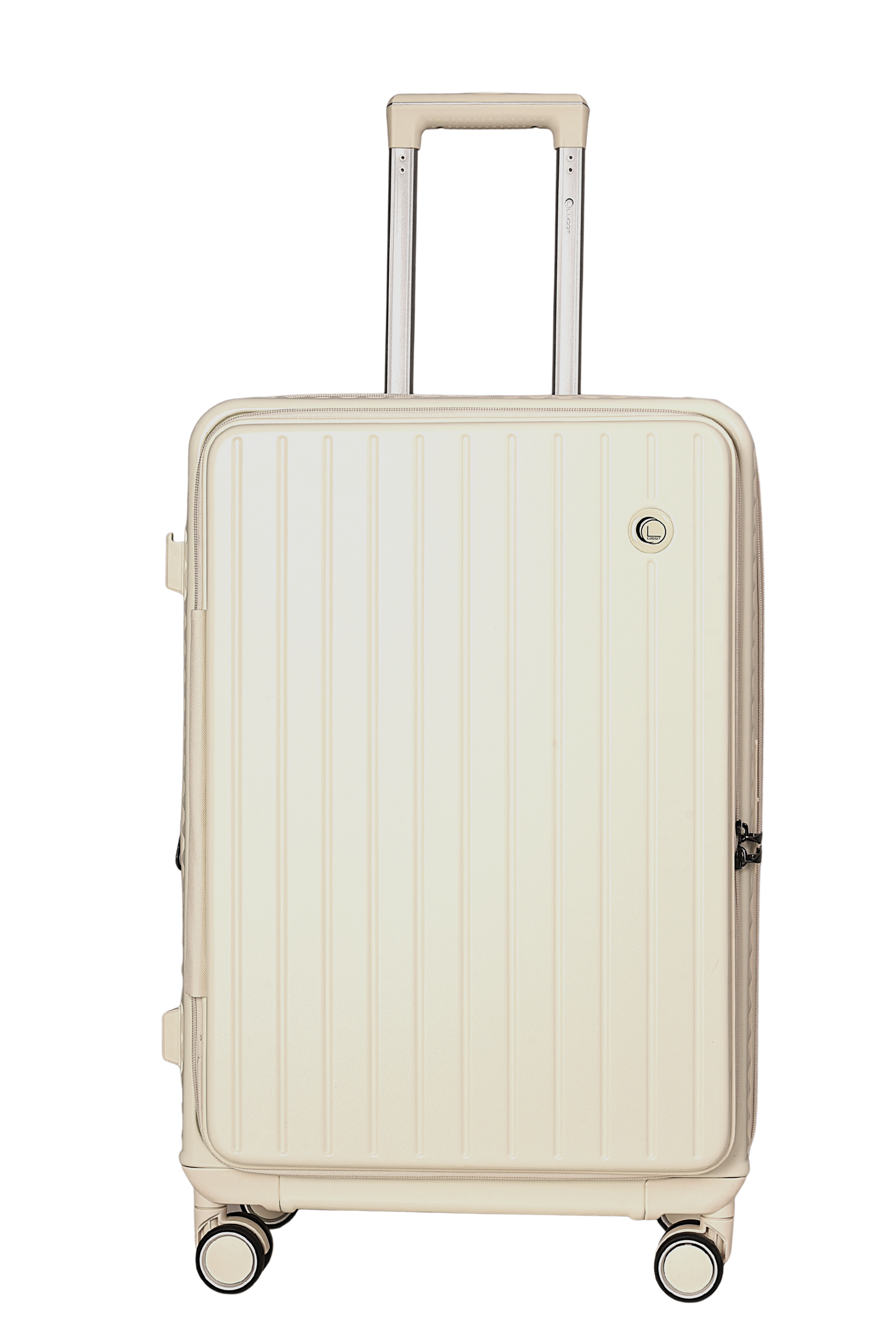 LUGGIT SFO 2.0 Premium Trolley Bag ,SmartView Wide Opening Design,TSA Lock, Polycarbonate Hard Shell, Cream White (Copy)