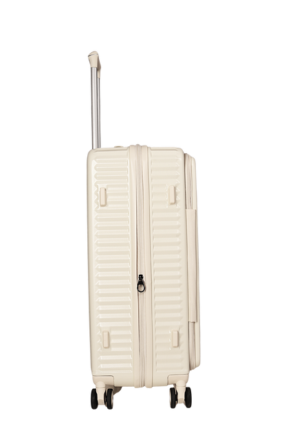 LUGGIT SFO 2.0 Premium Trolley Bag ,SmartView Wide Opening Design,TSA Lock, Polycarbonate Hard Shell, Cream White (Copy)