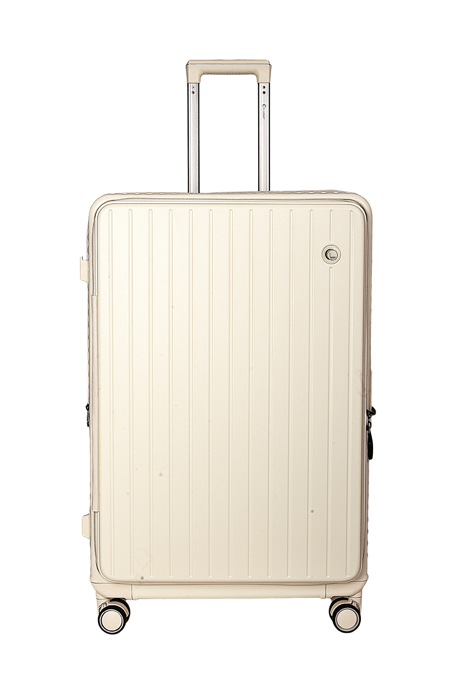 LUGGIT SFO 2.0 Premium Trolley Bag ,SmartView Wide Opening Design,TSA Lock, Polycarbonate Hard Shell, Cream White (Copy)
