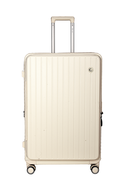 LUGGIT SFO 2.0 Premium Trolley Bag ,SmartView Wide Opening Design,TSA Lock, Polycarbonate Hard Shell, Cream White (Copy)