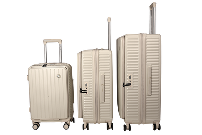 LUGGIT SFO 2.0 Premium Trolley Bag ,SmartView Wide Opening Design,TSA Lock, Polycarbonate Hard Shell, Cream White (Copy)