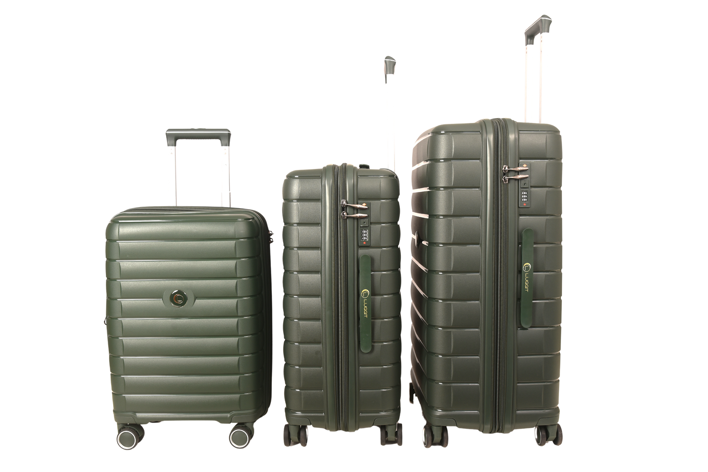 LUGGIT Kyoto  Luggage Set of 3 , Double zipper & Expandable  Design cabin ,Medium,Large