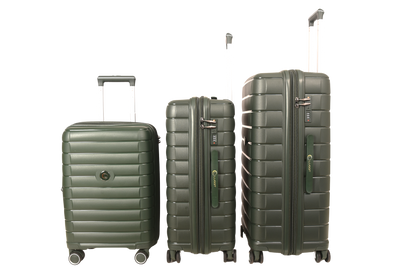 LUGGIT Kyoto  Luggage Set of 3 , Double zipper & Expandable  Design cabin ,Medium,Large