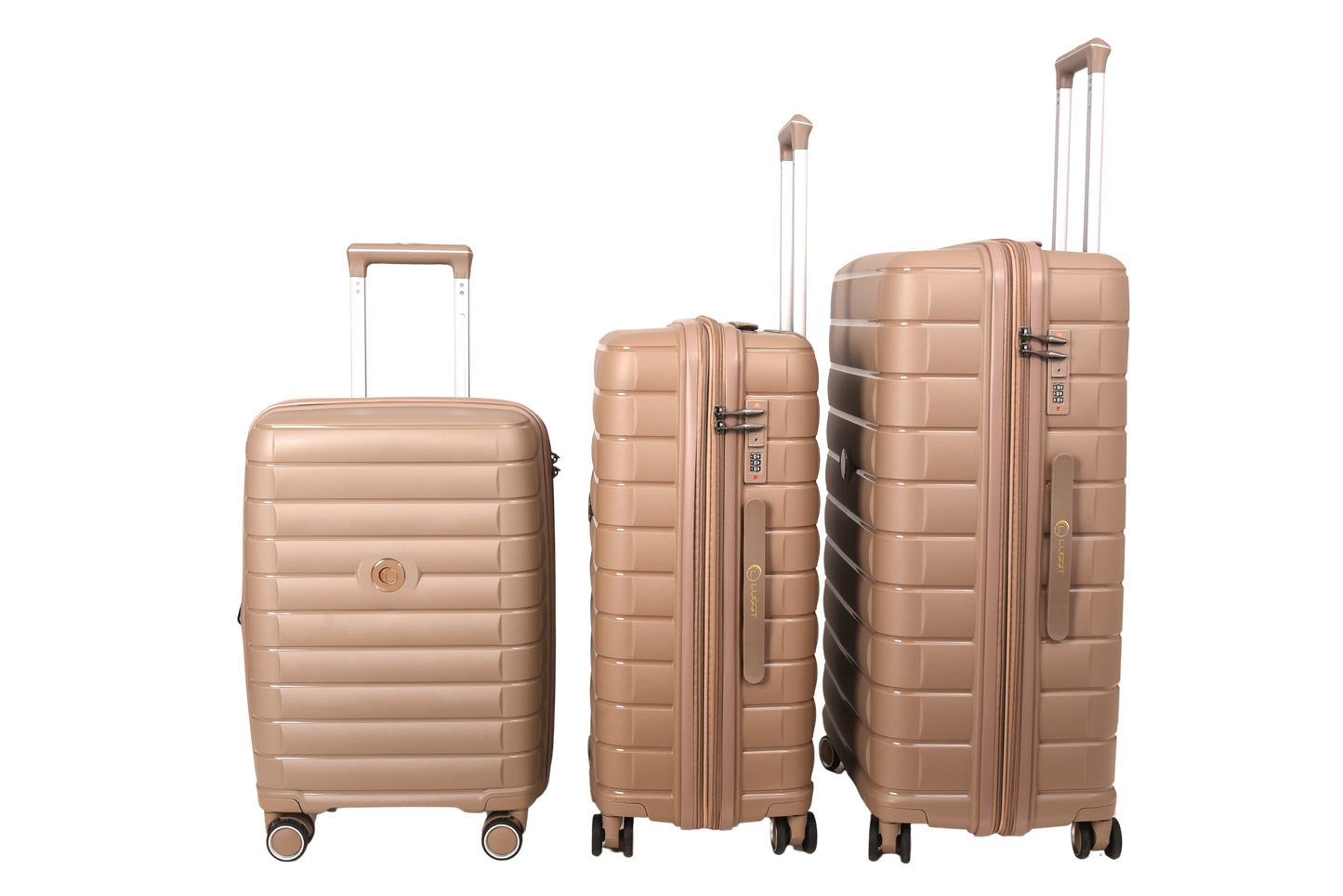 LUGGIT Kyoto  Luggage Set of 3 , Double zipper & Expandable  Design cabin ,Medium,Large