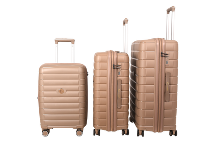 LUGGIT Kyoto  Luggage Set of 3 , Double zipper & Expandable  Design cabin ,Medium,Large