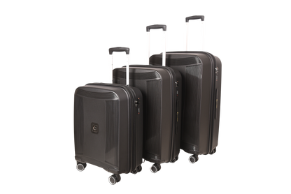 LUGGIT -Nagoya  Double zipper & Expandable  Design trolley bag Black