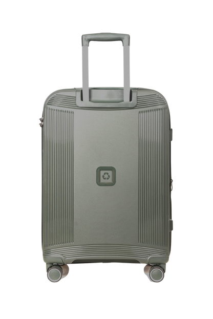 LUGGIT -Nagoya  luggage set of 3 Double zipper & Expandable  Design , Deep green