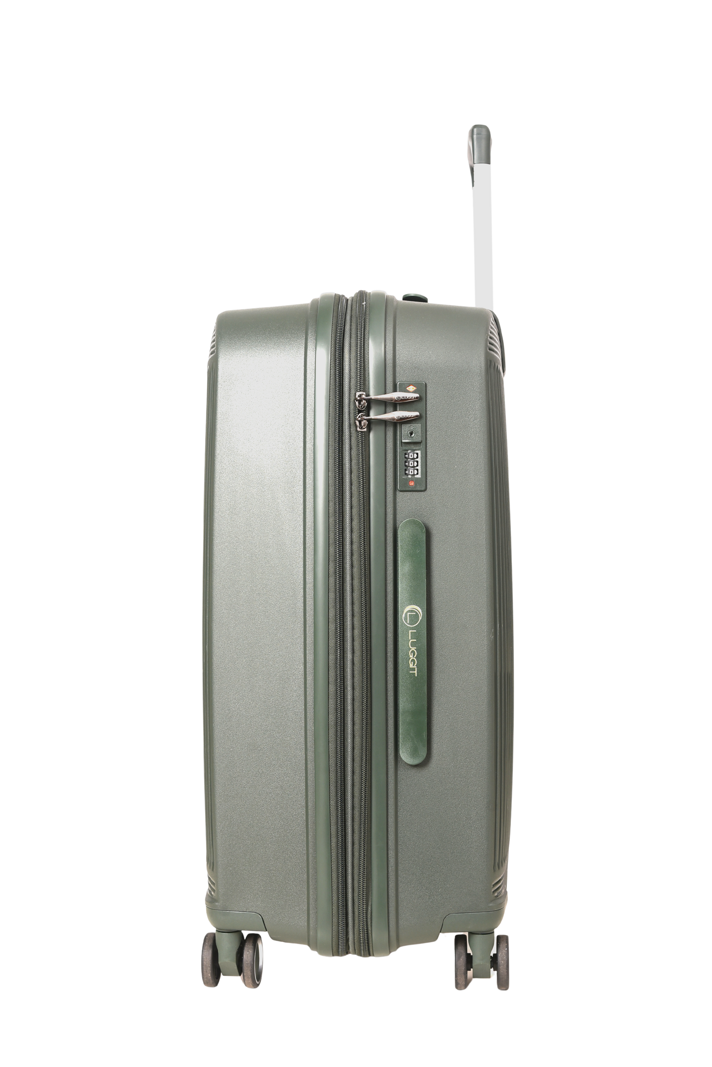 LUGGIT -Nagoya  luggage set of 3 Double zipper & Expandable  Design , Deep green