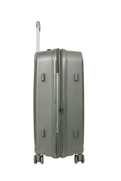 LUGGIT -Nagoya  luggage set of 3 Double zipper & Expandable  Design , Deep green