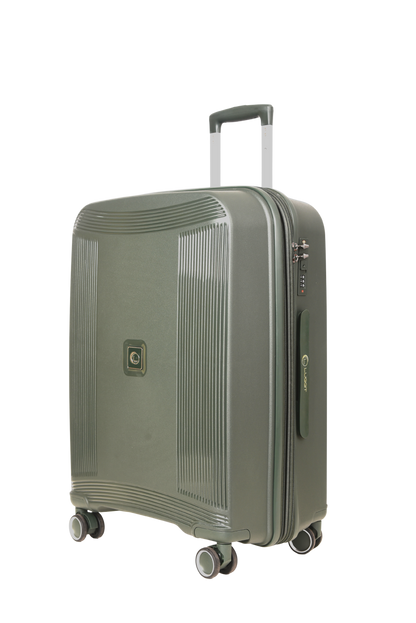 LUGGIT -Nagoya  luggage set of 3 Double zipper & Expandable  Design , Deep green