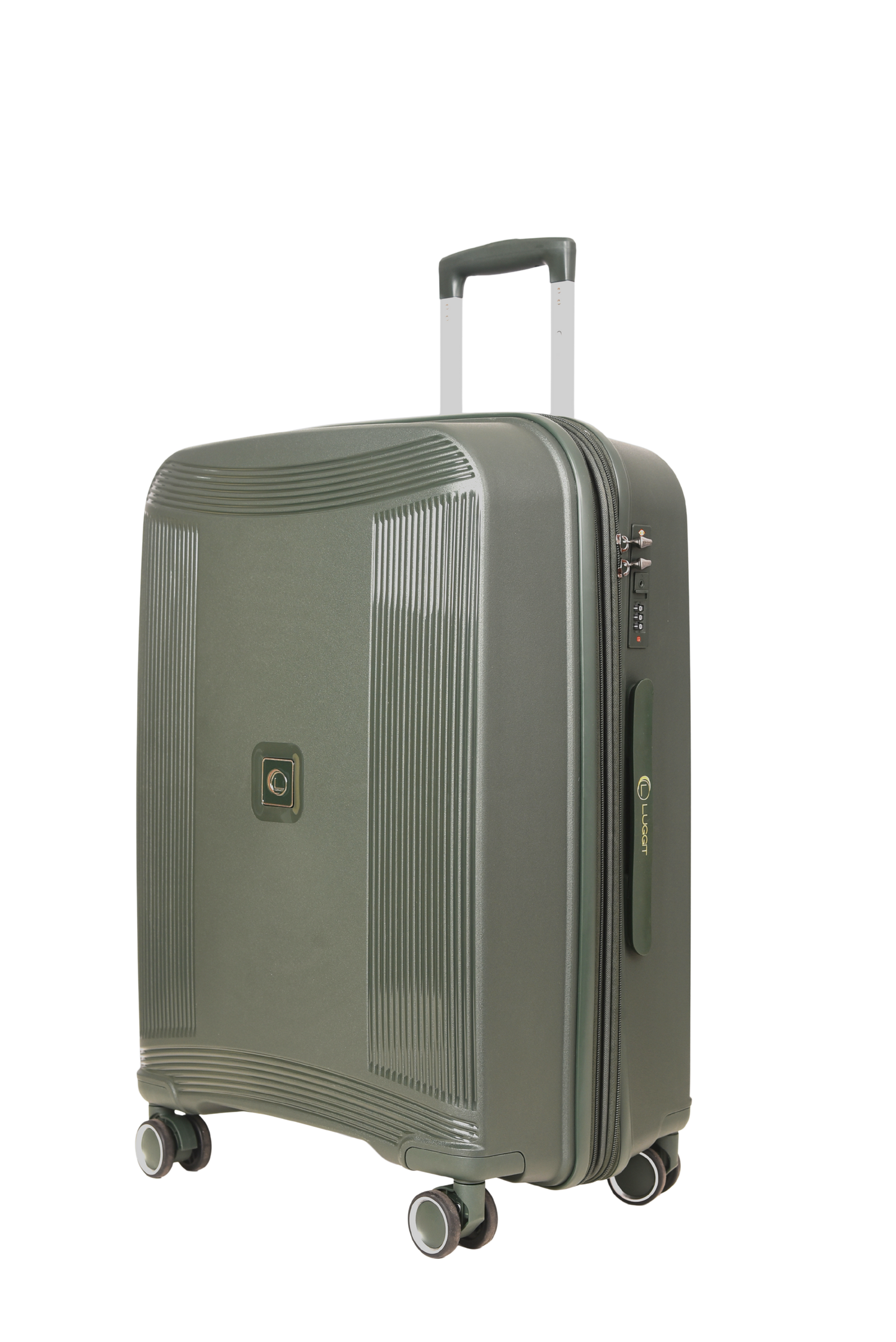 LUGGIT -Nagoya  luggage set of 3 Double zipper & Expandable  Design , Deep green