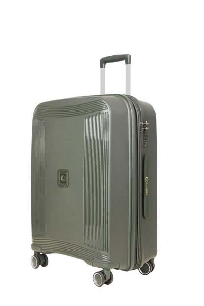 LUGGIT -Nagoya  luggage set of 3 Double zipper & Expandable  Design , Deep green