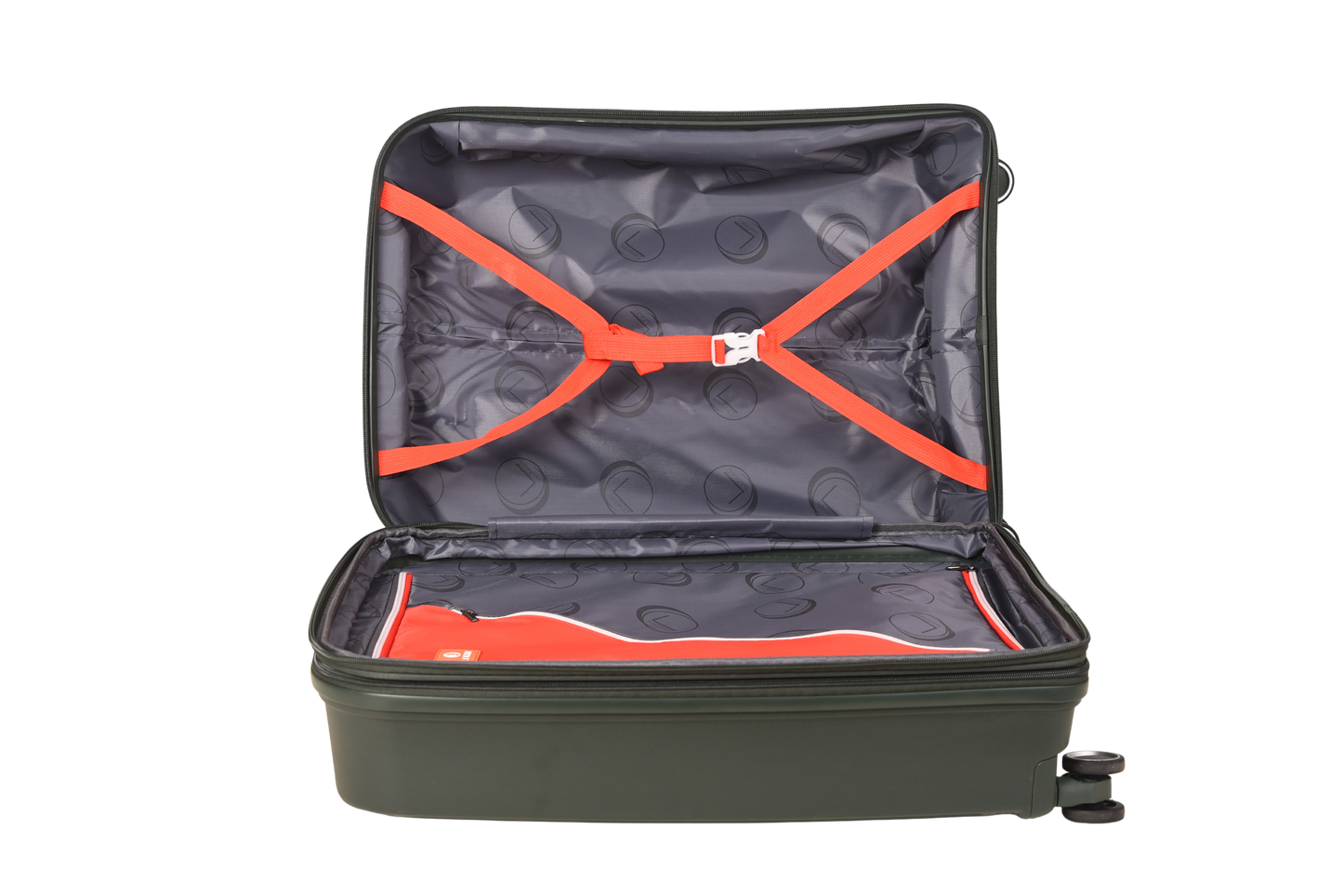 LUGGIT -Nagoya  luggage set of 3 Double zipper & Expandable  Design , Deep green