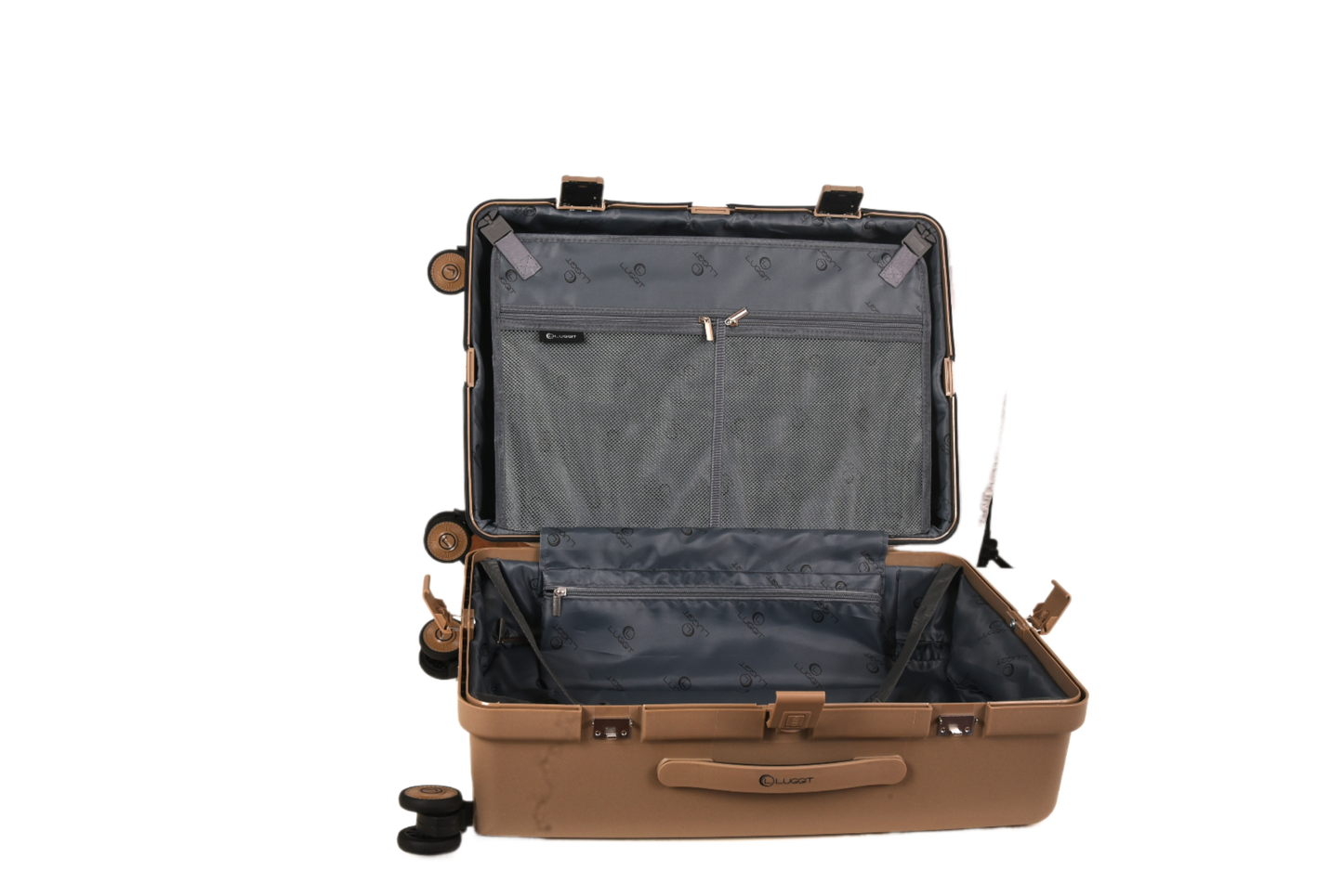 LUGGIT Tokyo Zipperless Premium Polypropylene Trolley Bag ,TSA Lock ,Champagne