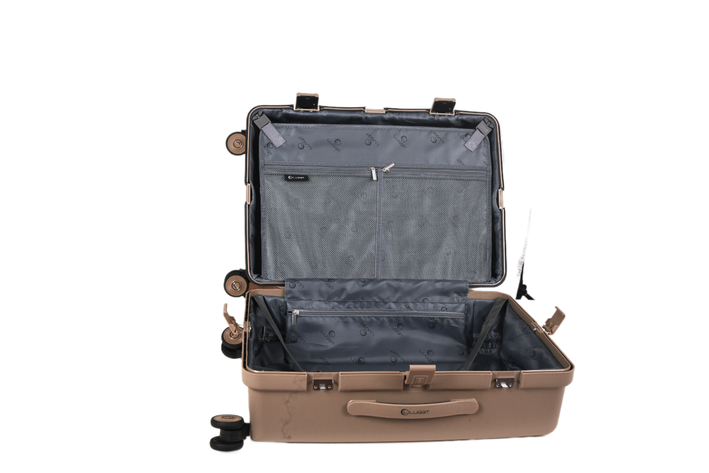 LUGGIT Osaka – 3-Piece Premium Trolley Luggage Set | Zipperless Design | TSA Lock- Champagne