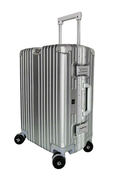 LUGGIT - Smart  Silver Surfer with  Aluminium Metallic Frame - Cabin Luggage-20"