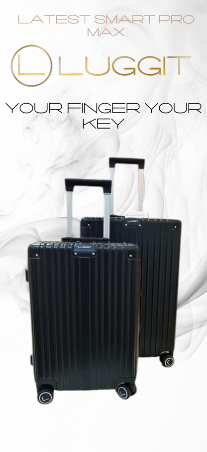 LUGGIT Smart "Pro MAX" Finger Print Unlock - With Triple Protection cabin/Check-in Trolley bag