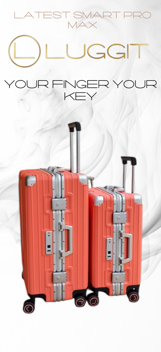 LUGGIT Smart "Pro MAX" Finger Print Unlock - With Triple Protection cabin/Check-in Trolley bag
