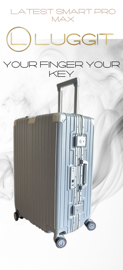 LUGGIT Smart "Pro MAX" Finger Print Unlock - With Triple Protection cabin/Check-in Trolley bag