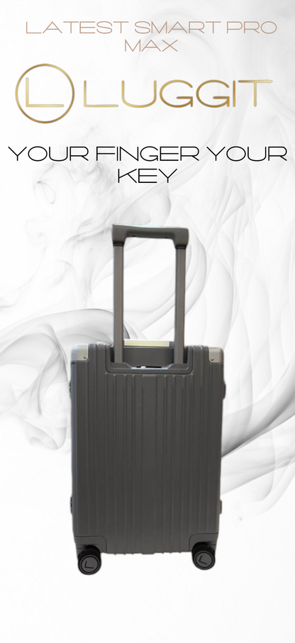 LUGGIT Smart "Pro MAX" Finger Print Unlock - With Triple Protection cabin/Check-in Trolley bag