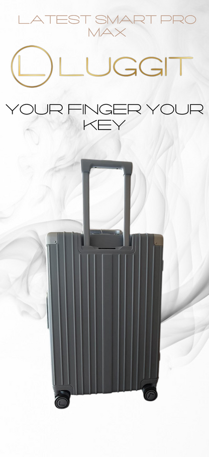 LUGGIT Smart "Pro MAX" Finger Print Unlock - With Triple Protection cabin/Check-in Trolley bag