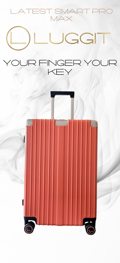 LUGGIT Smart "Pro MAX" Finger Print Unlock - With Triple Protection cabin/Check-in Trolley bag