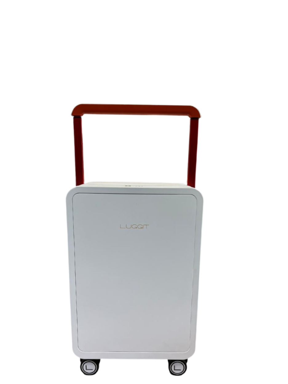 LUGGIT Premium Executive front open Laptop trolley bag, White