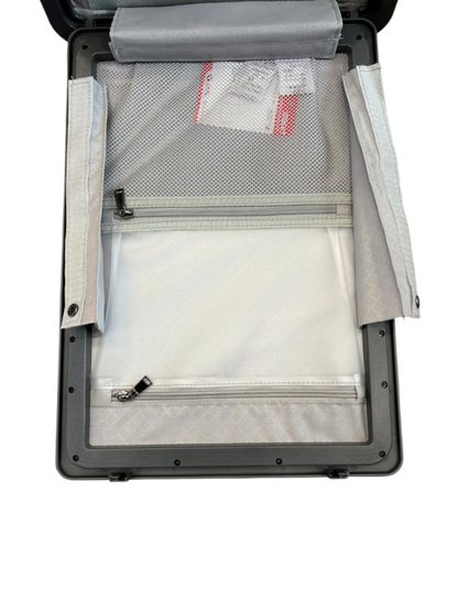 LUGGIT Premium Executive Front open trolley bag, Polycarbonate ,Grey