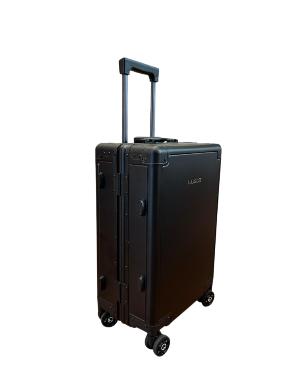 LUGGIT  Earth Circle High end  Cabin Trolley Bag, Full Aluminium  Body,Black
