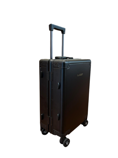 LUGGIT  Earth Circle High end  Cabin Trolley Bag, Full Aluminium  Body,Black