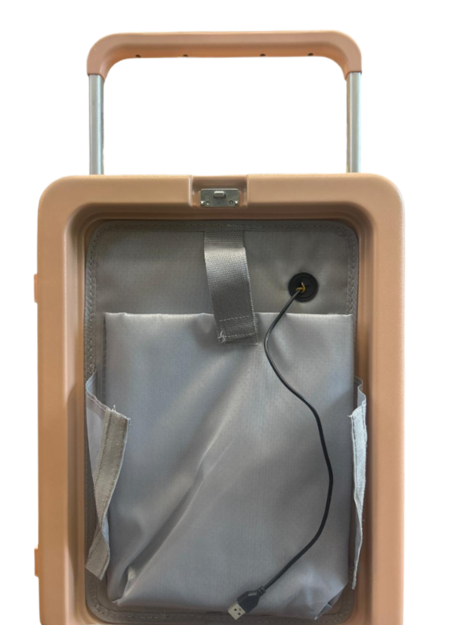 LUGGIT SFO -Cabin Trolley Bag , Front Opening-Pink