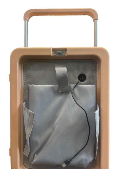 LUGGIT SFO -Cabin Trolley Bag , Front Opening-Pink