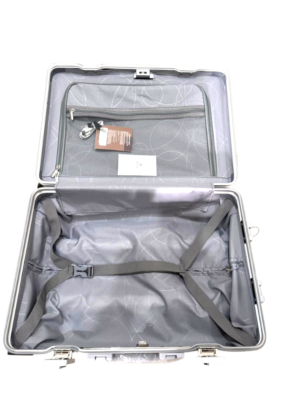 LUGGIT Smart Pro Max Fingerprint Cabin Luggage – 20 inch-Silver