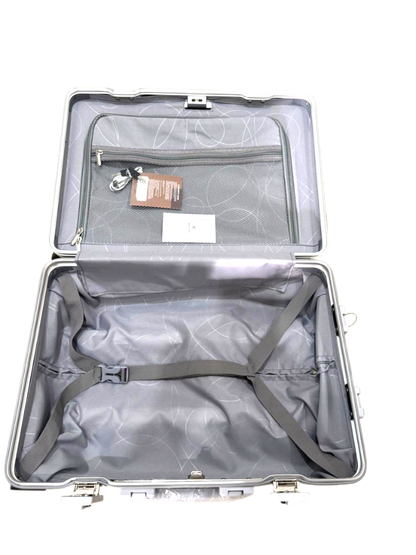 LUGGIT Smart Pro Max Fingerprint Cabin Luggage – 20 inch-Silver