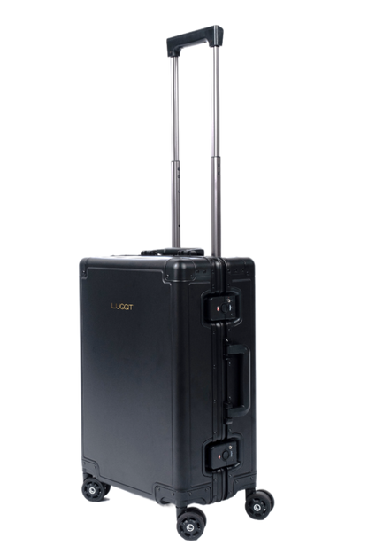 LUGGIT  Earth Circle High end  Cabin Trolley Bag, Full Aluminium  Body,Black
