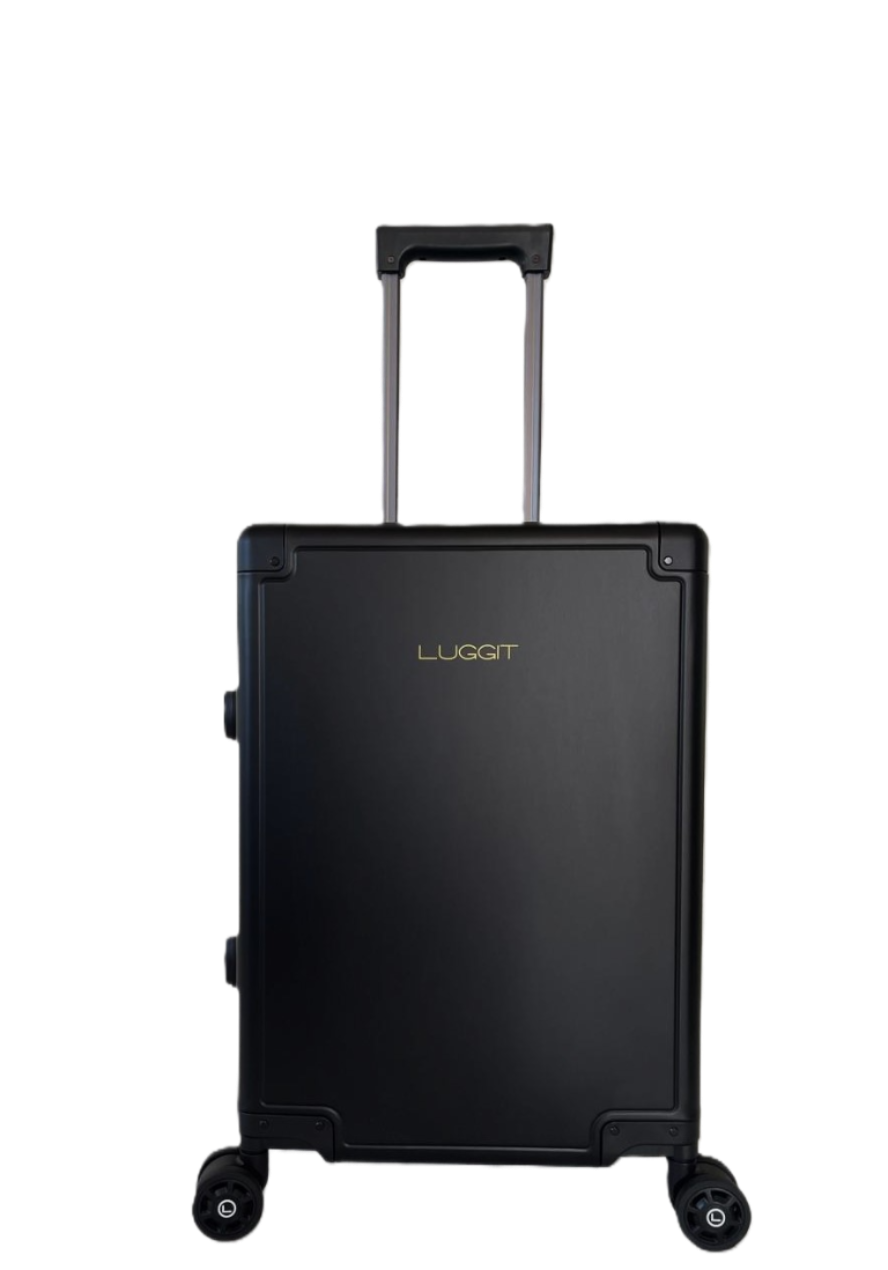 LUGGIT  Earth Circle High end  Cabin Trolley Bag, Full Aluminium  Body,Black