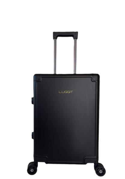 LUGGIT  Earth Circle High end  Cabin Trolley Bag, Full Aluminium  Body,Black