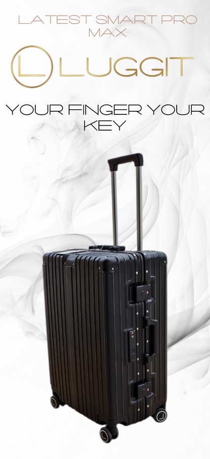 LUGGIT Smart "Pro MAX" Finger Print Unlock - With Triple Protection cabin/Check-in Trolley bag
