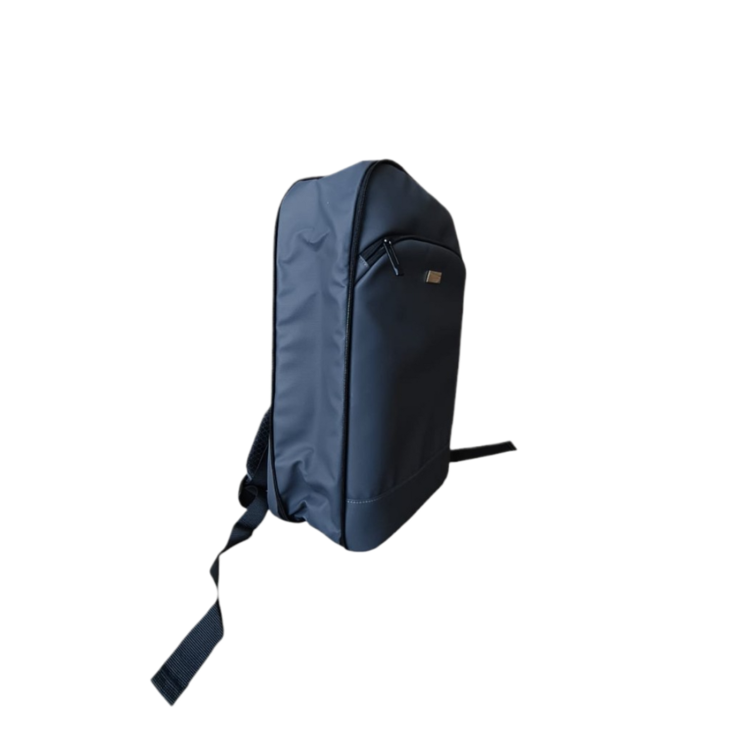 Blue backpack on a white background