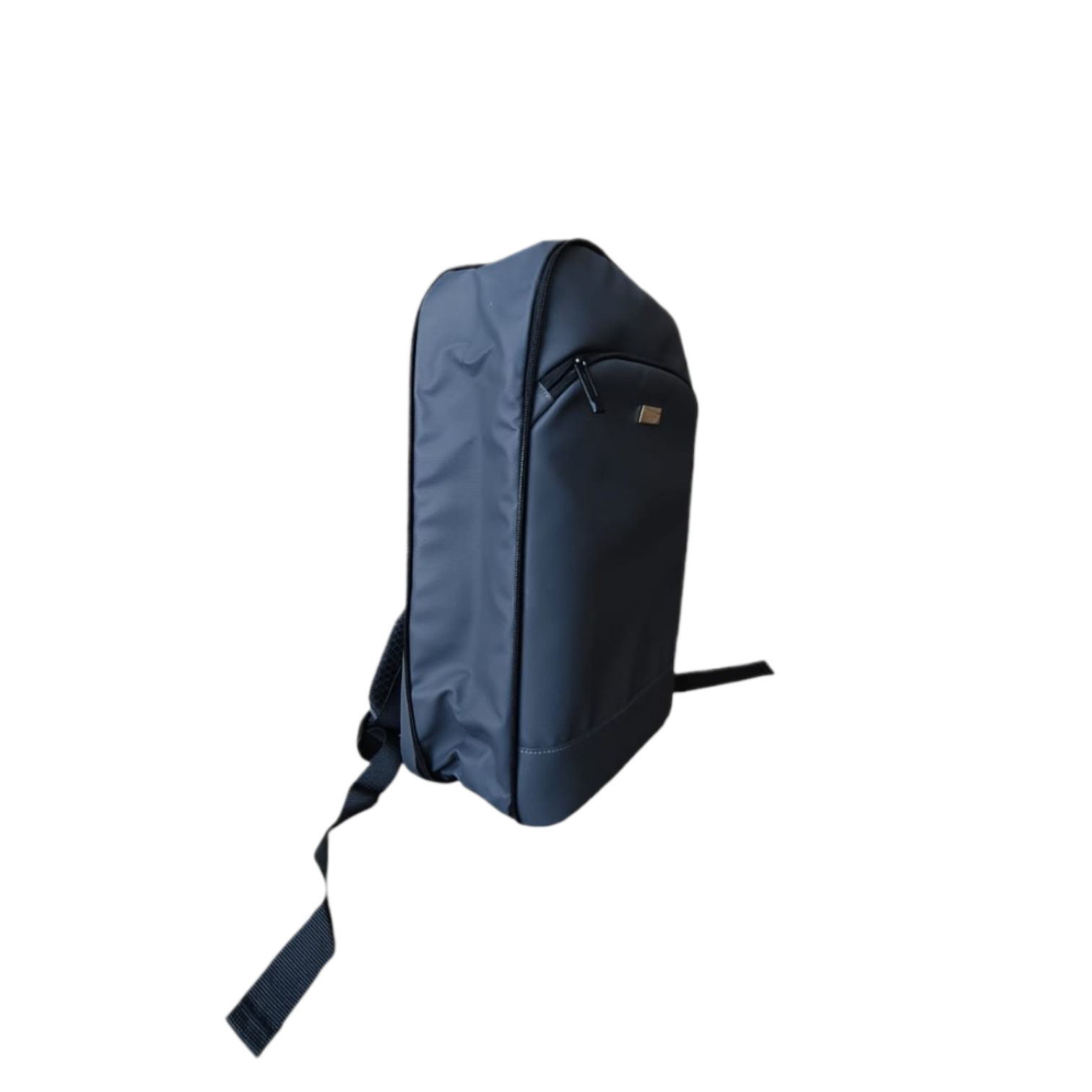 Blue backpack on a white background