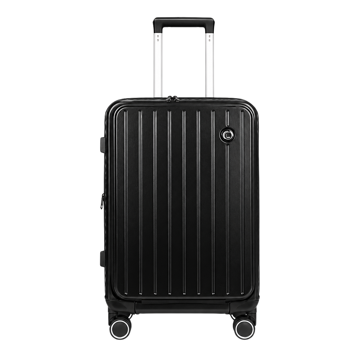 LUGGIT SFO 2.0 Premium Trolley Bag ,SmartView Wide Opening Design,TSA Lock, Polycarbonate Hard Shell, Black