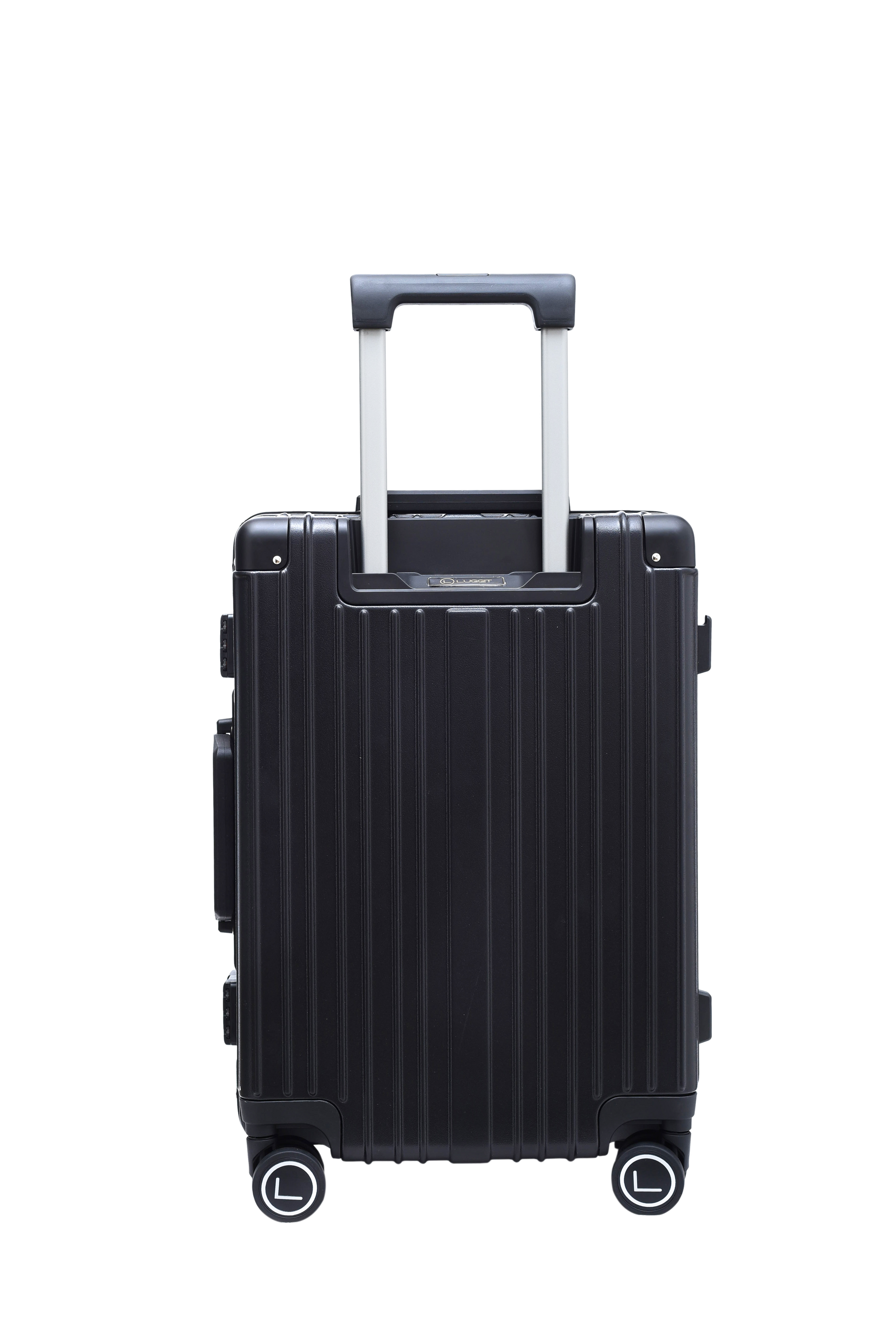 Black suitcase with wheels and handle luggit