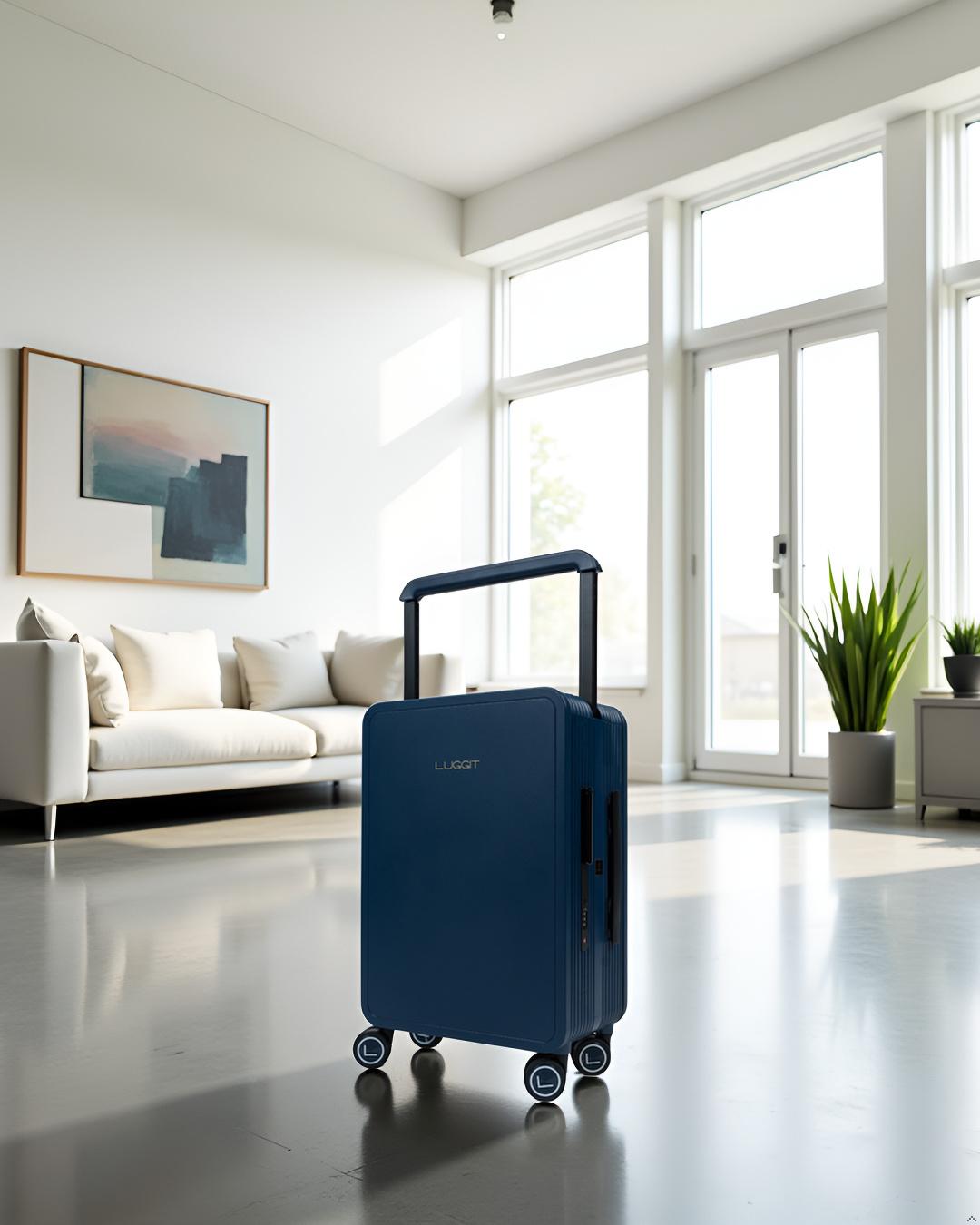 Blue suitcase luggit