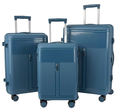 LUGGIT Osaka – 3-Piece Premium Trolley Luggage Set | Zipperless Design | TSA Lock- Petroleum Blue