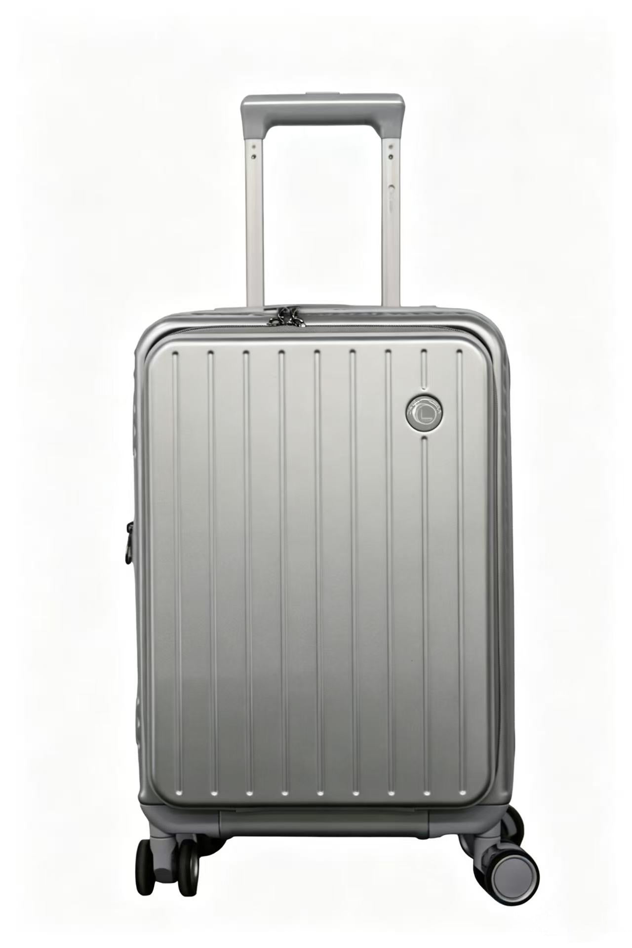 LUGGIT SFO 2.0 Premium Trolley Bag ,SmartView Wide Opening Design,TSA Lock, Polycarbonate Hard Shell, Rose Gold