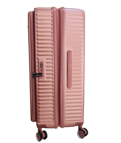 LUGGIT SFO 2.0 Premium Trolley Bag set of 3 ,SmartView Wide Opening Design,TSA Lock, Polycarbonate Hard Shell, Rose Gold