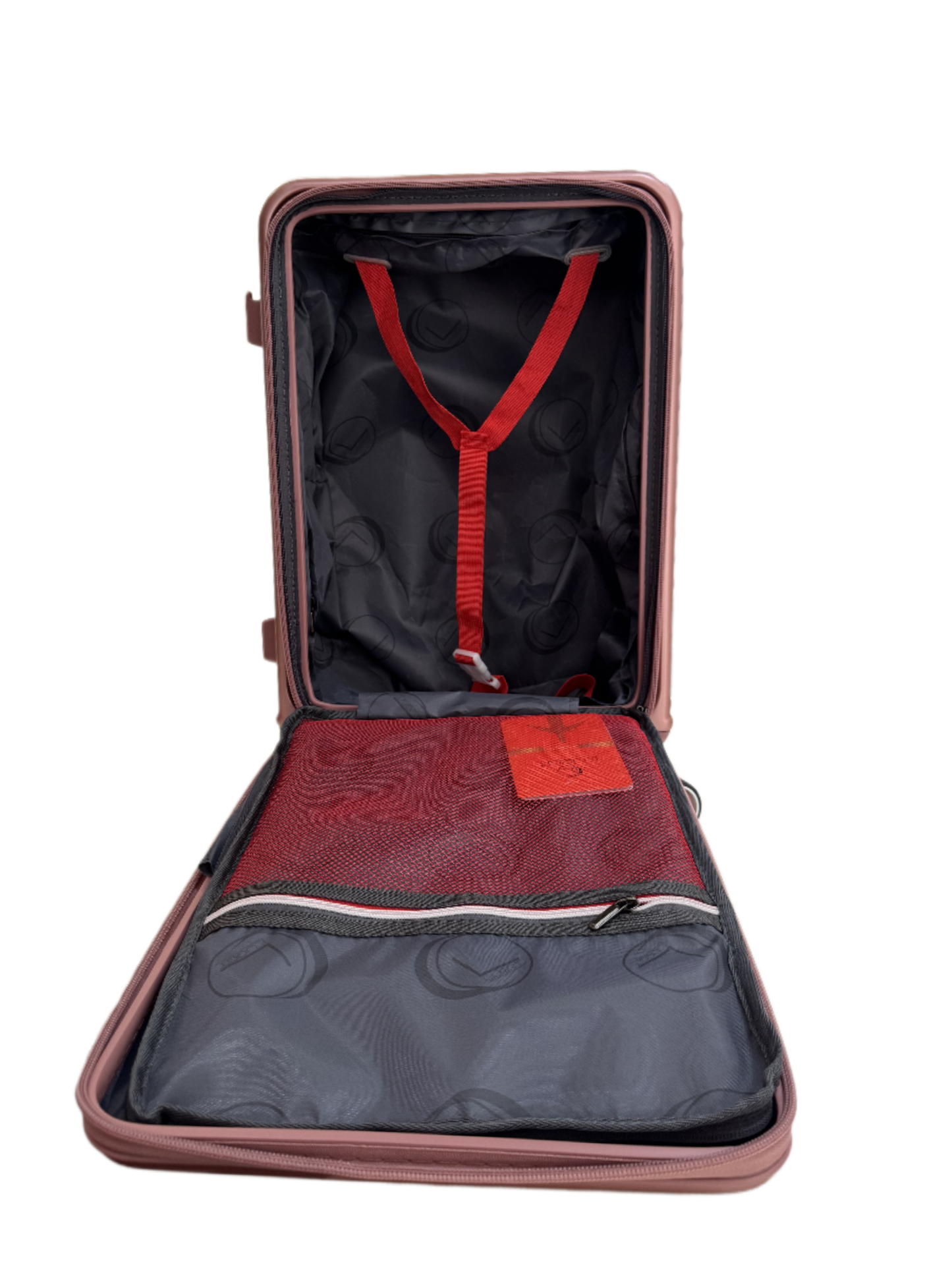 LUGGIT SFO 2.0 Premium Trolley Bag set of 3 ,SmartView Wide Opening Design,TSA Lock, Polycarbonate Hard Shell, Rose Gold