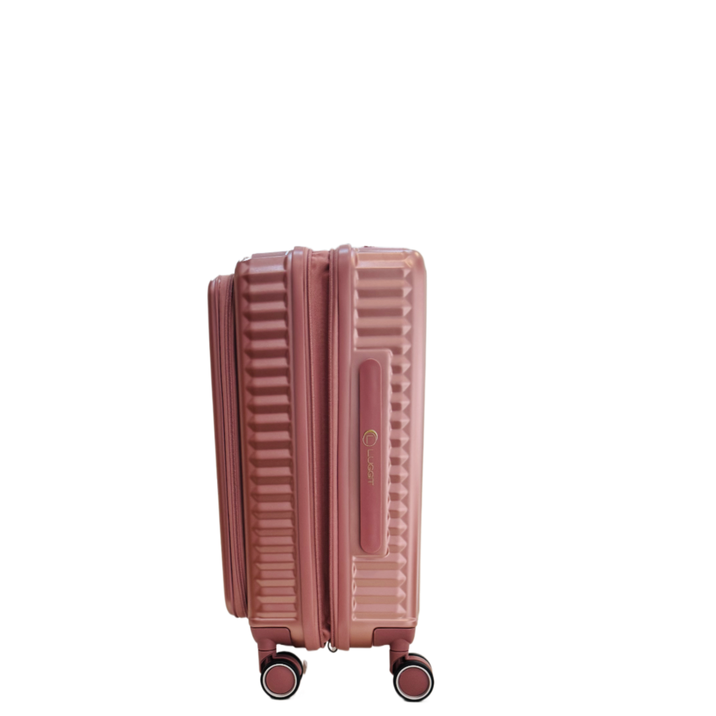 LUGGIT SFO 2.0 Premium Trolley Bag set of 3 ,SmartView Wide Opening Design,TSA Lock, Polycarbonate Hard Shell, Rose Gold